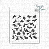 Dino Background stencil