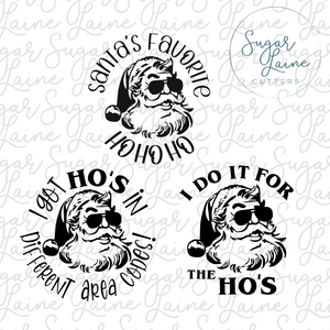 Santa and his Ho's - 3 Stencil SET