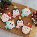 Christmas Ornament Faces set of 6