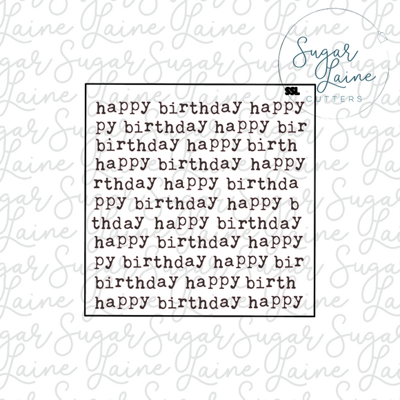 Happy Birthday - Silk Screen Stencil