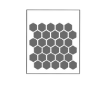 Honeycomb 1.0" silk screen stencil