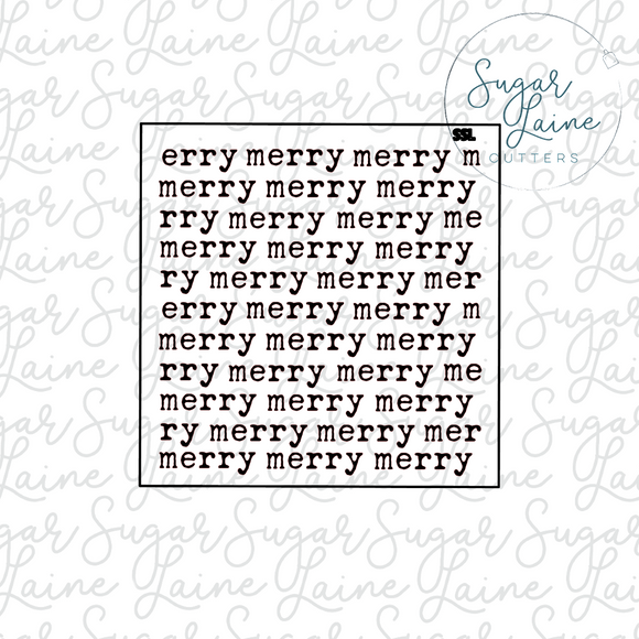 Merry Merry - Silk Screen Stencil