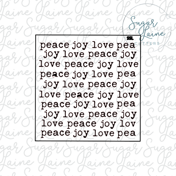 Peace & Joy - Silk Screen Stencil
