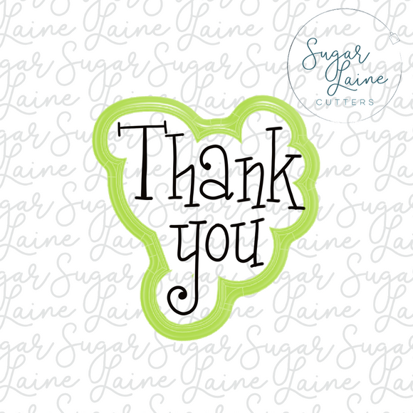 Thank You text Plaque