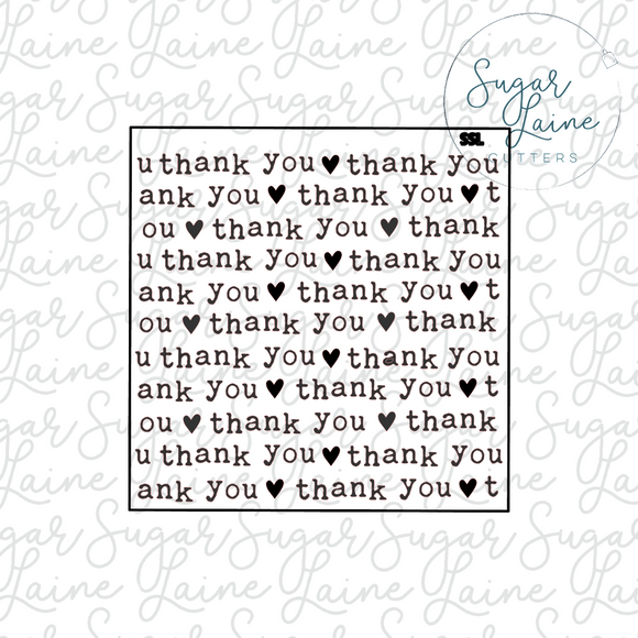 Thank You - Silk Screen Stencil